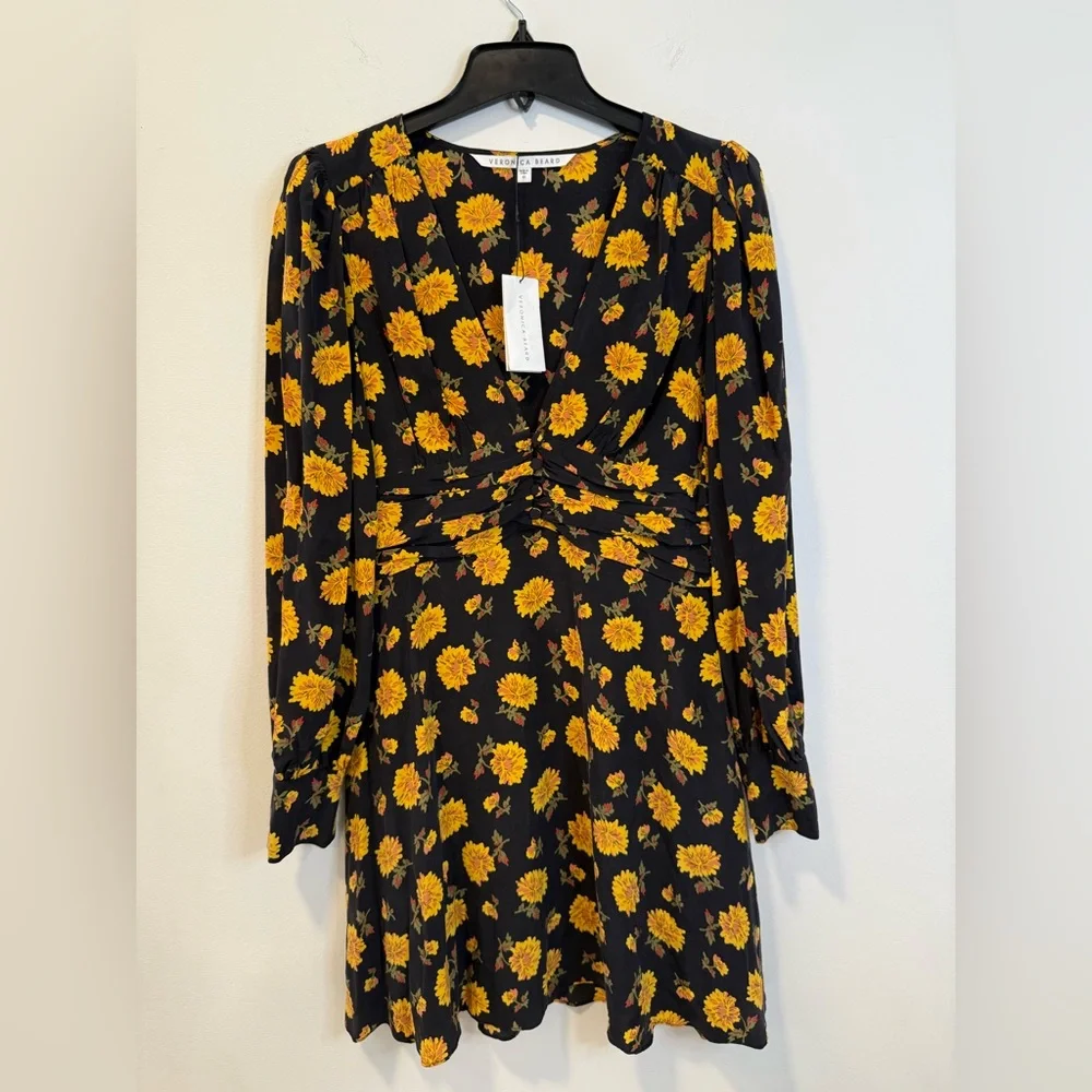 Veronica Beard Silk Floral Dress Size 10 - Picture 2 of 5